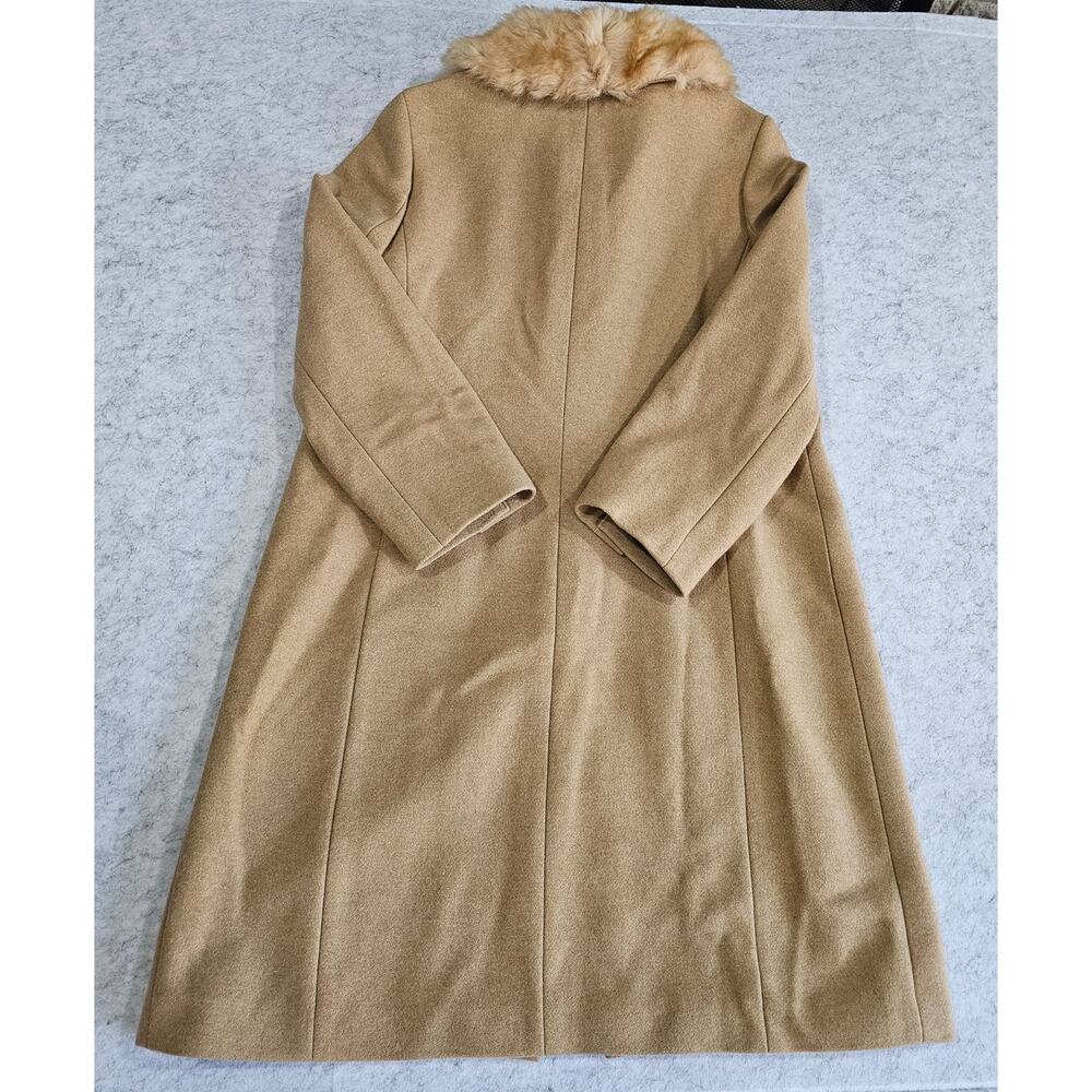 Banana Republic Dyed Italian Shearling Wool Jacket Coat, Front Pockets, Sz L - Picture 3 of 13
